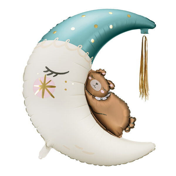 Месяц с медвежонком, синий 71х86 см, 13 Евро