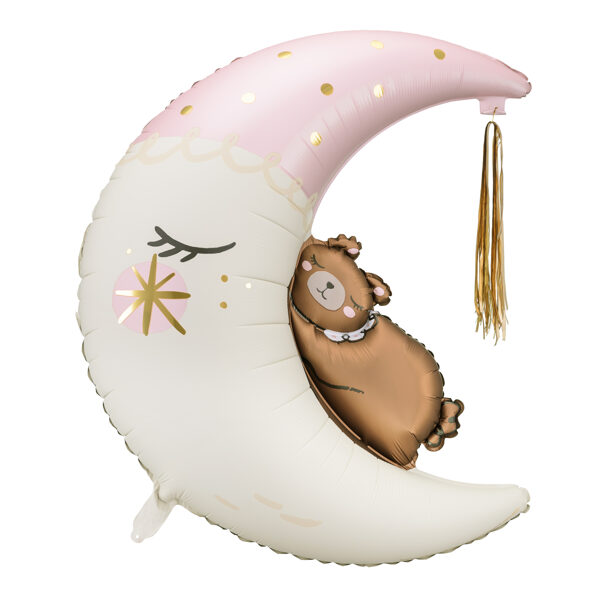 Месяц с медвежонком, розовый 71х86 см, 13 Евро