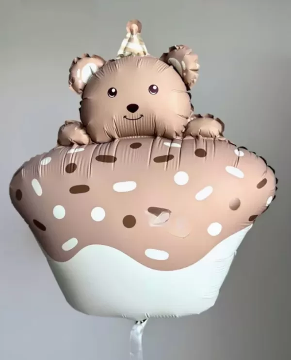 Кексик с мишкой коричневый 52x72 см, 6 евро