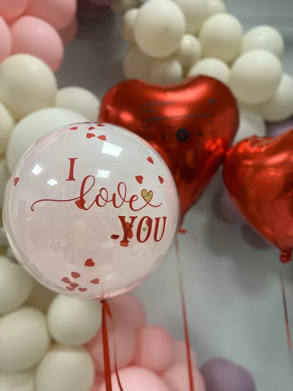 Dubultais balons ar uzrakstu, 20 eiro